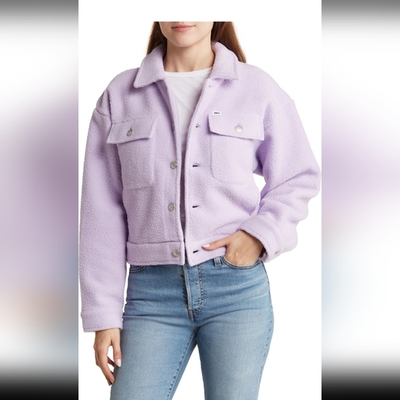 Obey Melanie Fleece Shirt Jacket - Picture 8 of 9